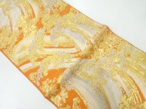 アンティーク　服部織物製　荒波模様織出し袋帯（材料）